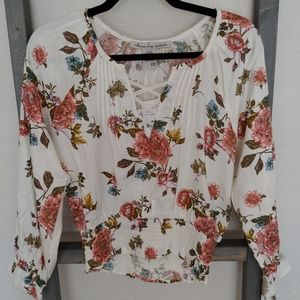 NWT American Rag Floral Road Trip Crop Top Size XS